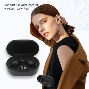 Orijinal E7S kablosuz bluetooth mikrofonlu kulaklık LED Ekran Hava Pro iphone için kulaklıklar Xiaomi TWS Kulaklık Bluetooth Kulaklıklar