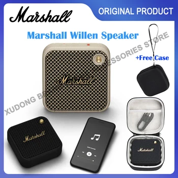 Orijinal Marshall Willen Taşınabilir Hoparlör IP67 kablosuz Bluetooth Spor Hoparlörler Açık Stereo Bas Ses Su Geçirmez Ücretsiz Kılıf