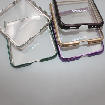 Orijinal SAMSUNG Galaxy Z Flip4 Flip3 telefon kılıfı Şeffaf Kaplama PC Lüks Tampon Zflip 4 5G Darbeye Dayanıklı arka kapak Coque