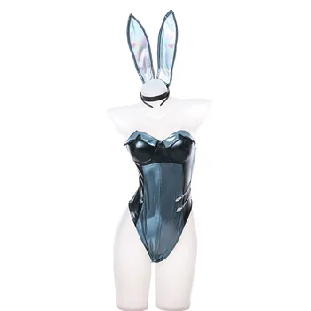Oyun LOL KDA Kaisa Cosplay Bunny Seksi Kadın Tayt Elbise Parti Cadılar Bayramı Kostümleri