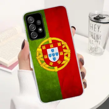 Portekiz Bayrağı Portekizce Coque Telefon Kılıfı İçin Samsung Galaxy A52 A53 A12 A22 A32 A42 A72 4G A73 A33 A23 A13 5G A02S A03S Yumuşak Co
