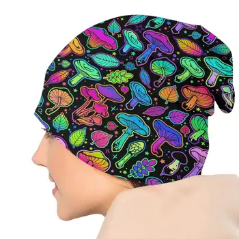 Psychedelic Sihirli Mantar Kaput Şapka örgü şapka Erkek Kadın Serin Unisex Kış Sıcak Skullies Beanies Caps