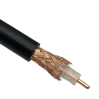 RG58 50-3 RF Koaksiyel Kablo Konektörü 50ohm Koaksiyel Alıcı-verici Pigtail Tel Kablo Terminalleri 1M~100M