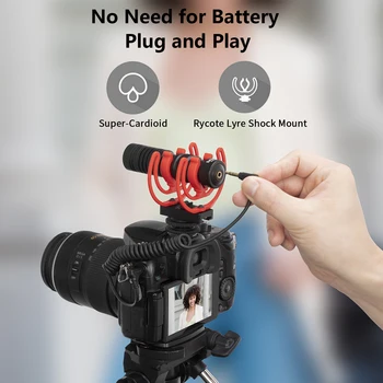 Saramonic Vmıc Mini II Profesyonel kamera Av Tüfeği Kondenser Mikrofon PC Mobil Android iPhone Akışı Youtube Vlog