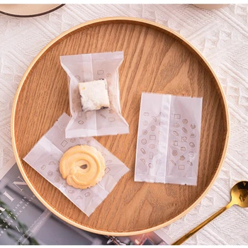 Saydam Plastik Madeleine kurabiye ambalaj poşetleri Kek sarma makinesi kapatılabilir paket Toz Geçirmez Yeniden Kapatılabilir Şeker Kurabiye Çantası