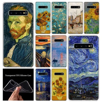 Sıcak Van Gogh yağlıboya Resim telefon kılıfı Kapak İçin Samsung Galaxy S10 S21 S20 FE Not 10 9 8 S9 S8 S7 Artı Ultra Lite Pro + Coqu