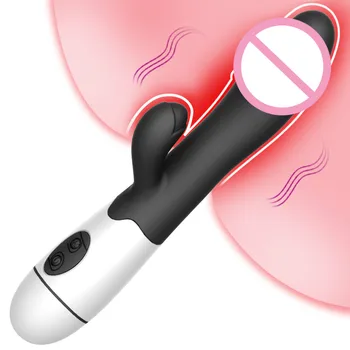 Tavşan Yapay Penis Vibratörler Seks Oyuncakları Kadınlar İçin 30 Güçlü Titreşimler Yapay Penis USB Şarj Edilebilir Su Geçirmez Vajina Klitoral Vibratörler