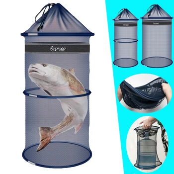 Taşınabilir Balıkçılık Kova Hızlı Kuru Küçük Örgü saklama çantası Plaj Penye Yengeç Istakoz Anti-atlama Net Cep Balık Karides Sepeti