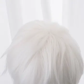 Toaru Majutsu Hiçbir Endeksi Hızlandırıcı Cosplay Peruk Erkek Çocuklar ıçin 30 cm Kısa Düz Anime Peruk ısıya Dayanıklı Sentetik Saç Beyaz