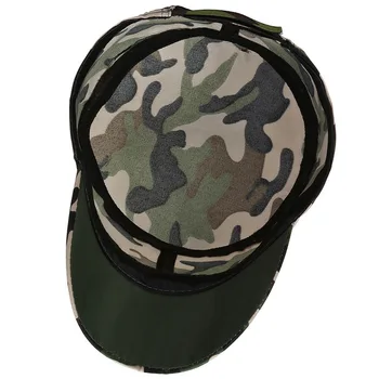 Toptan Erkekler Pamuk Ayarlanabilir asker şapkası Yürüyüş Askeri Şapka Camo Kamuflaj Düz Üst Beyzbol güneşlikli kep
