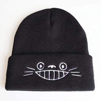 Totoro Bere örme kışlık şapka Katı Hip-Hop Skullies Örme Şapka Kap kostüm aksesuarı Hediyeler Sıcak Kış