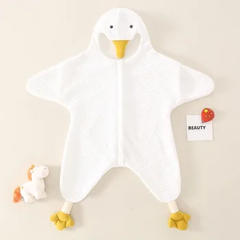 Umorden Bebek Kız Erkek Giyilebilir Kundaklama Battaniye Bebek uyku tulumu Çantası Beyaz Kaz Kostüm Romper Dış Giyim Denizyıldızı
