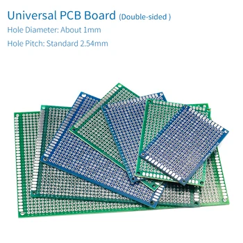 UNİSİAN Çift Taraflı Evrensel PCB kartı 2.54 mm Delik Pitch DIY Prototip Kağıt Baskılı devre Paneli Lehimsiz Breadboard