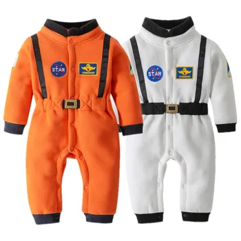 Yeni Astronot Kostüm Uzay Takım Elbise Tulum Bebek Erkek Yürüyor Bebek Cadılar Bayramı Noel Doğum Günü Partisi Cosplay süslü elbise