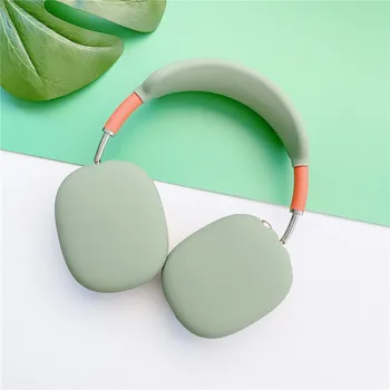 Yeni Düz renk Kulaklık kapağı Apple Airpods için Max Silikon kulaklık Kolu Başlık Koruyucu Şeker Renk Durumda Aksesuarları