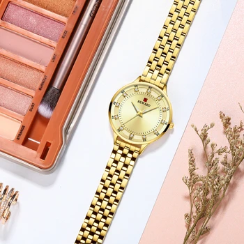 ÖDÜL Moda quartz saat Lüks Su Geçirmez Anti-Scratch Kol Saatleri Timepiece Paslanmaz Çelik Bilek Saatler Kadınlar için