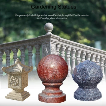 ABS Bahçe Dekorasyon Yuvarlak Top Kalıpları GRC Sevimli DIY Döküm Kilit Çimento Beton Villa Ev Balkon