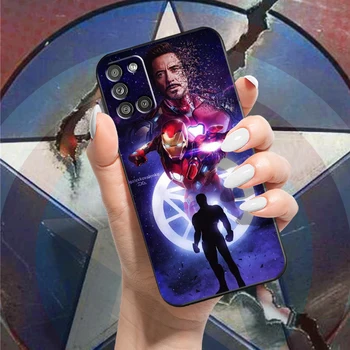 Kapak Marvel Avengers Samsung Galaxy A31 A31 5G telefon kılıfı Darbeye Coque TPU Siyah Kabuk Yumuşak Carcasa Tam Koruma