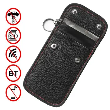 Kart Araba Anahtarı Durum FOB Sinyal Engelleyici Çantası RFID Kalkanı Anahtar KİMLİK Kartı Çanta Organizatör Gizlilik Koruması İçin Anahtar Kutu Mini kart çantası