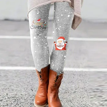 Kış Noel Tayt Hediye Kadınlar İçin Kalın Tayt polar pantolon Femme Spor egzersiz pantolonları Legging