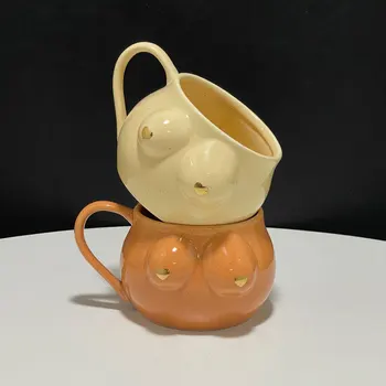 Yaratıcı Tasarım Seramik Yenilik Kupalar Fincan Kadın Vücut Göğüs Şekli Kahve Kupalar Komik Drinkware Özel Hediye Dekorasyon Aksesuarları